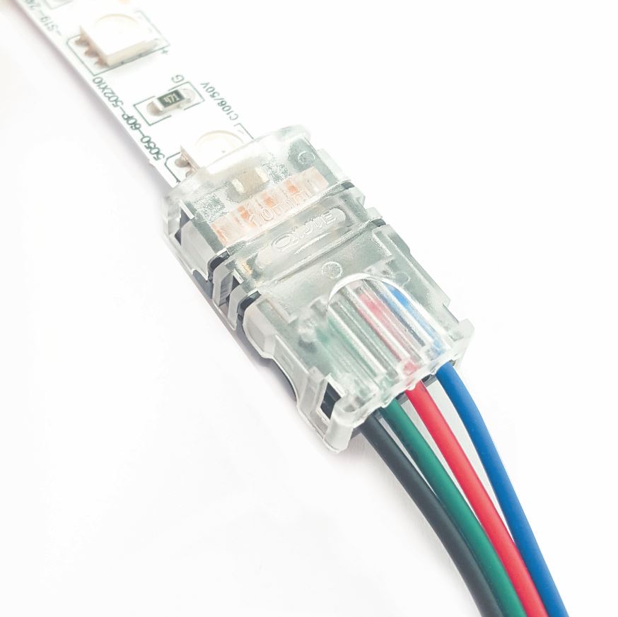 4-pin led light strip connectors rgb 10mm for rgb color change led
