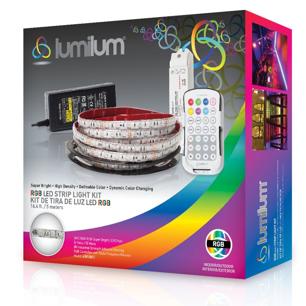 5M LED Strip Lights, 16.4ft RGB LED Light Strip 5050 LED, Color Changing  LED Strip Lights with Remote for Home Lighting Kitchen Bed Flexible Strip