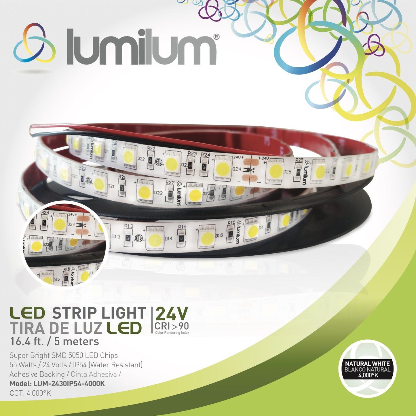 24V IP20 Series LED Single Color Strip Lights