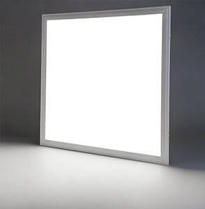 brightly illuminated led panel light with background shadows